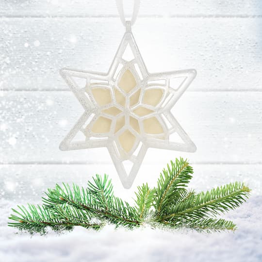 Scentsicles® 3" White Winter Fir Scented Star Ornament, 2ct.